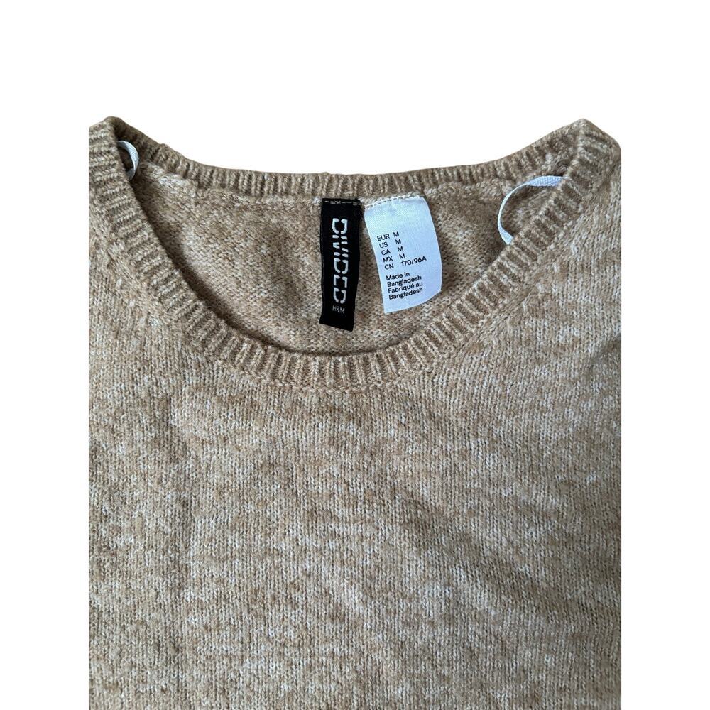 H&M Divided Beige Knit Sweater Vest Top Size Medium Soft Minimalist - Picture 5 of 5